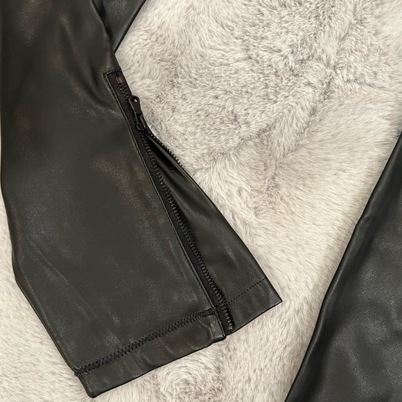 DAVID LERNER Pleather Leggings Women’s Large - Picture 3 of 4